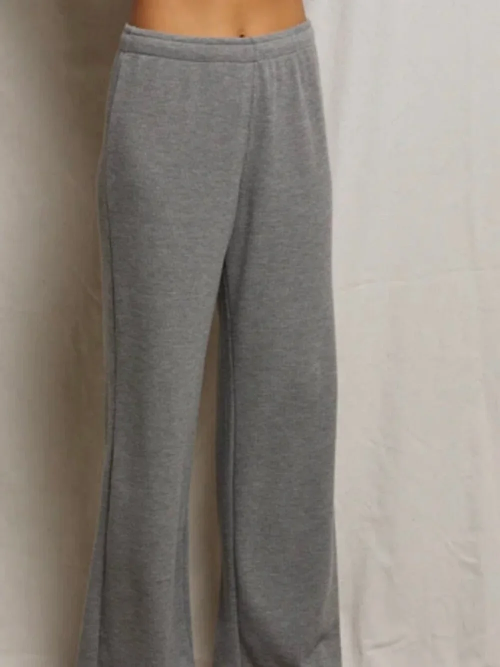 perfectwhitetee Shane Waffle Pant in Heather Grey - Picture 5 of 15